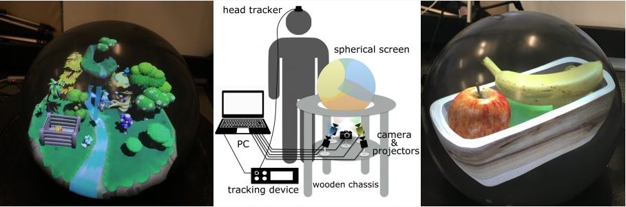 series of VR spherical fish tank images